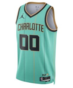 Alternative view of Charlotte Hornets Jordan Brand Unisex 2024/25 Custom Swingman Jersey - City Edition - Mint