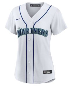 Alternative view of Women's Seattle Mariners Bryan Woo Nike White Home Replica Jersey