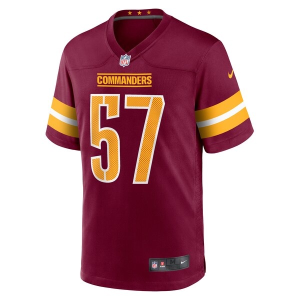 Cody Barton Washington Commanders Nike Game Player Jersey - Burgundy - Image 2