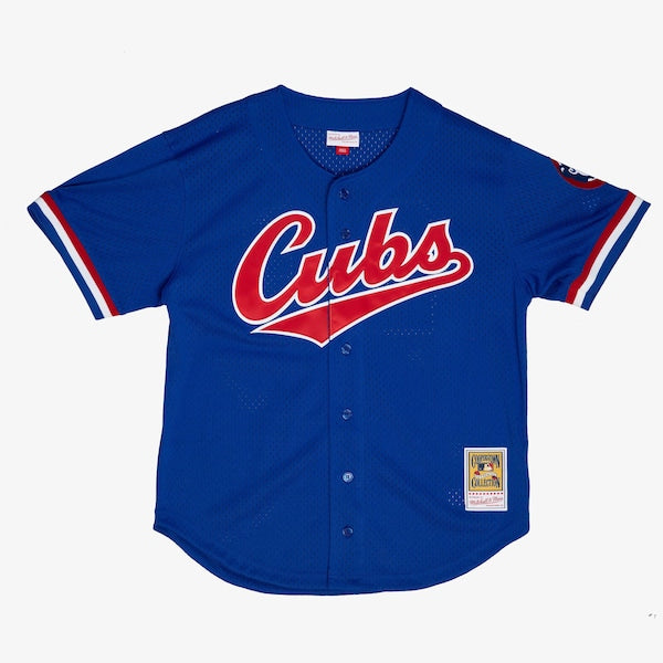 Ryne Sandberg Chicago Cubs Cooperstown Collection 1996 Mesh Batting Practice Button-Up Jersey - Royal