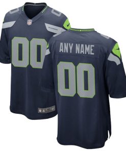 Seattle Seahawks Nike Custom Game Jersey - College Navy
