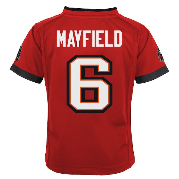 Baker Mayfield Tampa Bay Buccaneers Nike Preschool Team Player Game Jersey - Red/White/Orange - Image 4
