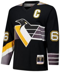 Alternative view of Mario Lemieux Pittsburgh Penguins 1996-97 Power Play Jersey - Black