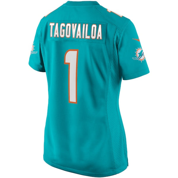 Tua Tagovailoa Miami Dolphins Nike Women's Game Jersey - Aqua/White - Image 4