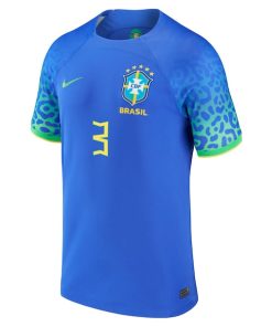 Alternative view of Thiago Silva Brazil National Team Nike 2022/23 Replica Away Jersey - Blue