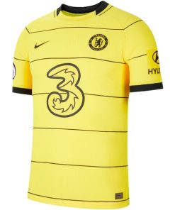 Alternative view of Romelu Lukaku Chelsea Nike 2021/22 Away Authentic Player Jersey - Yellow