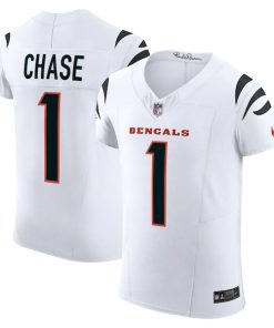 Ja'Marr Chase Cincinnati Bengals Nike  Vapor F.U.S.E. Elite Jersey - White