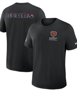 Chicago Bears Nike Tall 2025 NFL Crucial Catch Tri-Blend Dri-FIT T-Shirt - Black