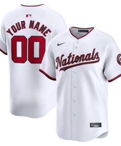 Washington Nationals Nike Home Limited Custom Jersey - White