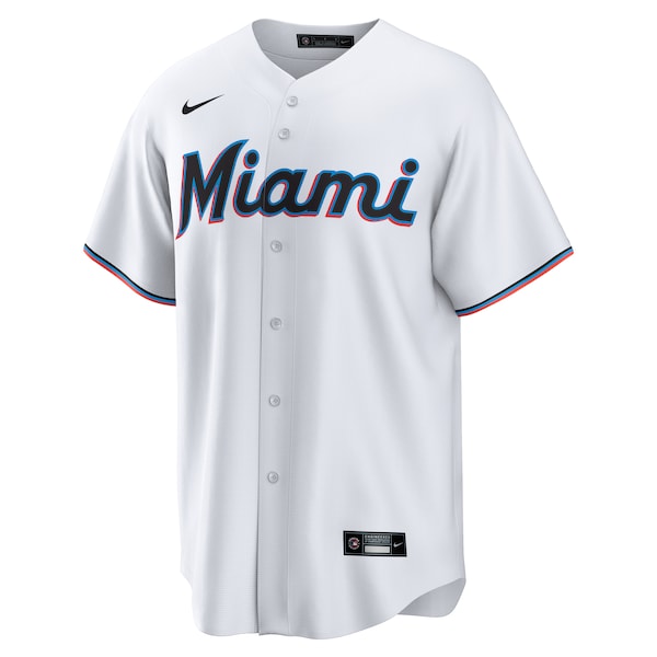 Jake Burger Miami Marlins Nike Home Replica Team Jersey - White - Image 2