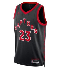 Alternative view of Fred VanVleet Toronto Raptors Jordan Brand Unisex Swingman Jersey - Statement Edition - Black