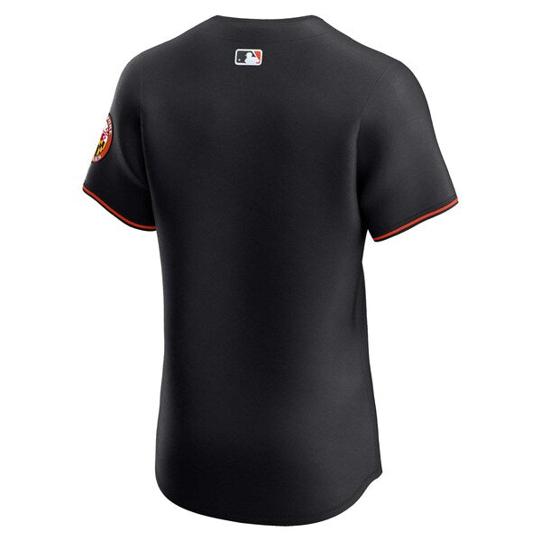 Baltimore Orioles Nike Alternate Vapor Premier Elite Patch Jersey - Black - Image 4