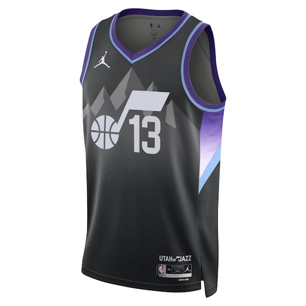 Walter Clayton Jr. Utah Jazz Jordan Brand Unisex Swingman Player Jersey - Statement Edition - Black - Image 2