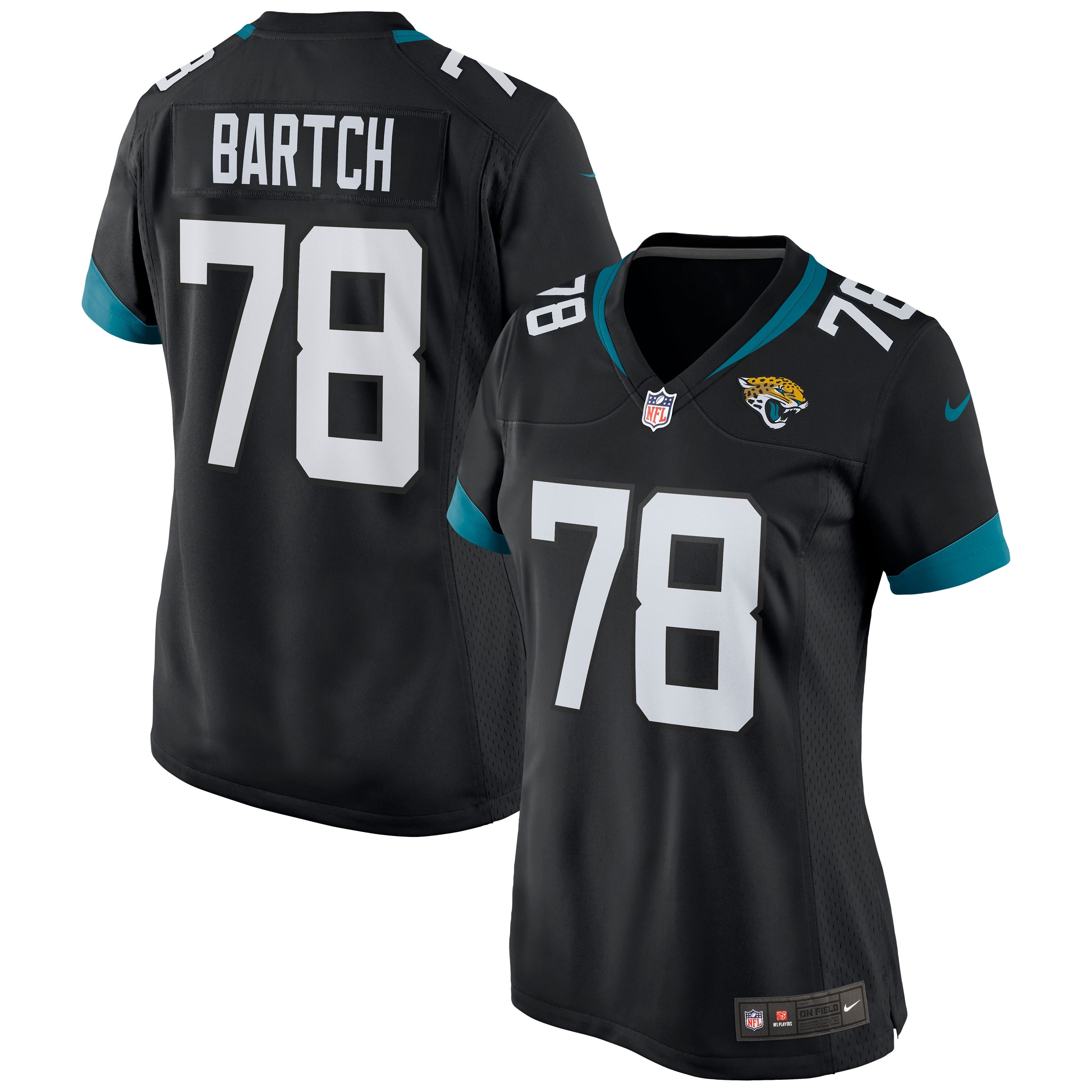 Ben Bartch Jacksonville Jaguars Nike Women's Game Jersey - Teal/Black - Image 5