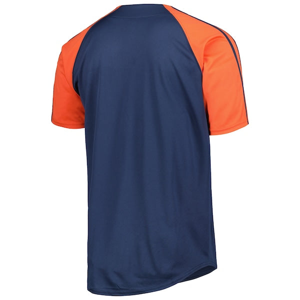 Houston Astros Stitches Button-Down Raglan Fashion Jersey - Navy - Image 3