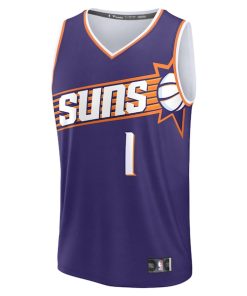 Alternative view of Devin Booker Phoenix Suns  Big & Tall Fast Break Jersey - Icon Edition - Purple