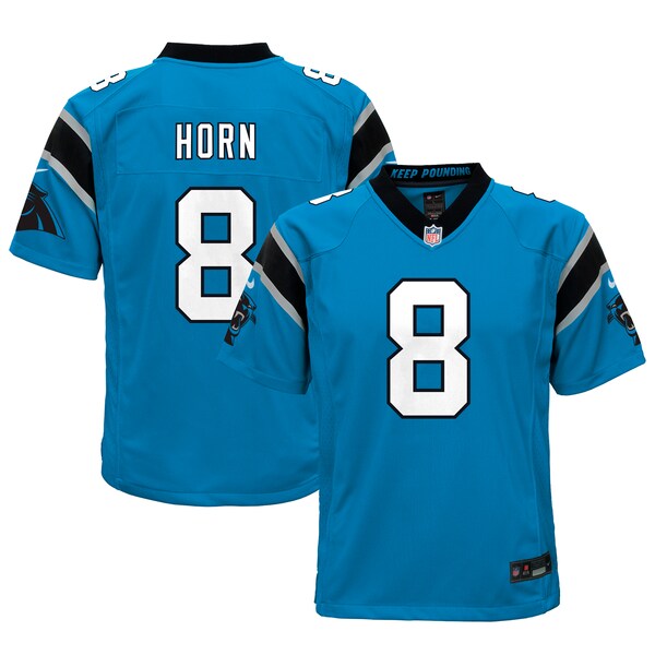 Jaycee Horn Carolina Panthers Nike Youth Game Jersey - Blue/White - Image 2