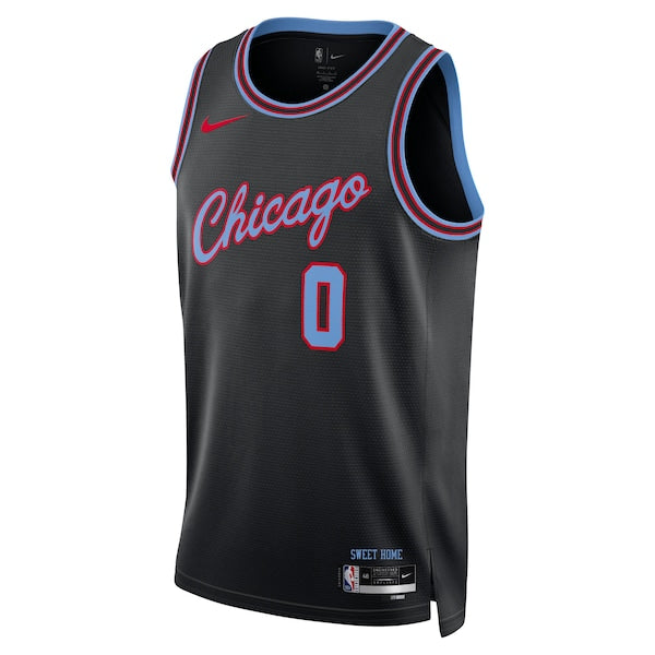 Coby White Chicago Bulls Nike Unisex 2025/26 Swingman Jersey - Black - City Edition - Image 2