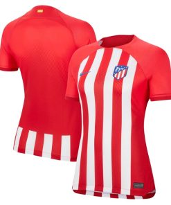 Alternative view of Atletico de Madrid Nike Women's 2023/24 Home Stadium Replica Jersey - Red
