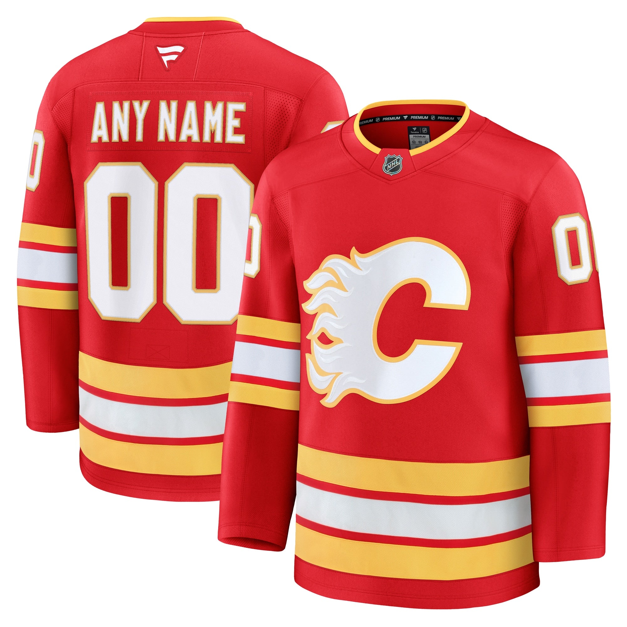 Calgary Flames Alternate Premium Custom Jersey - Black/Red/White - Image 3