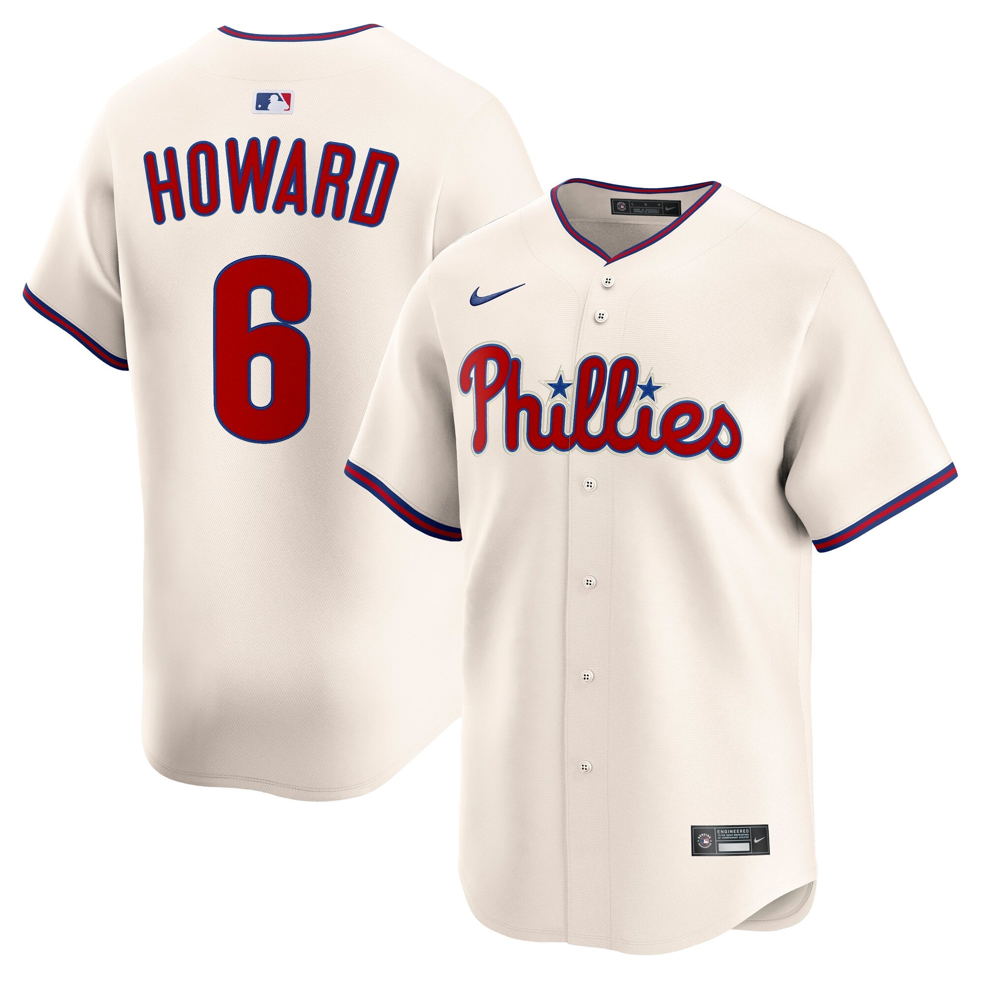 Ryan Howard Philadelphia Phillies Nike Limited Jersey - White/Cream - Image 5