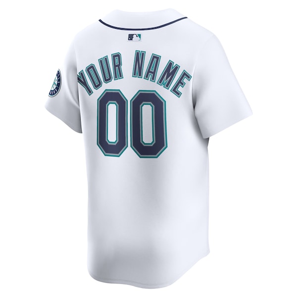Seattle Mariners Nike Home Limited Custom Jersey - White - Image 3