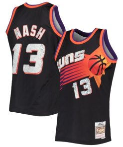 Steve Nash Phoenix Suns 1996/97 Hardwood Classics NBA 75th Anniversary Diamond Swingman Jersey - Black