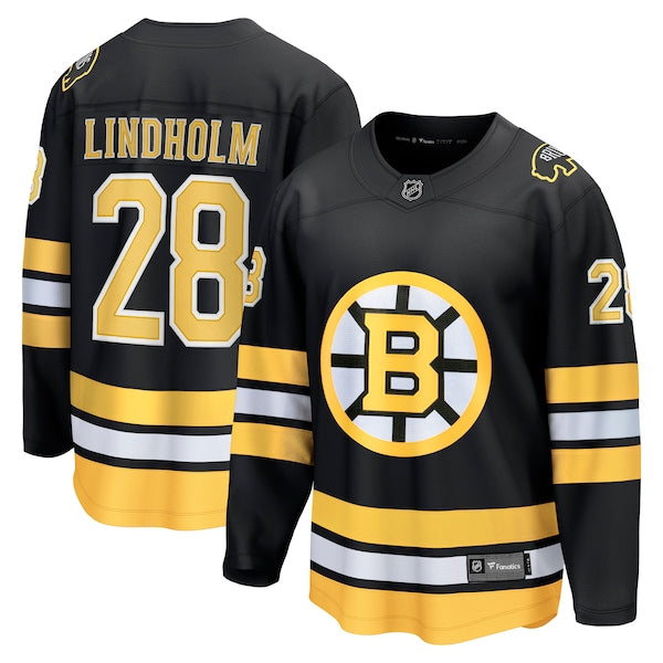 Elias Lindholm Boston Bruins Home Breakaway Player Jersey - Black