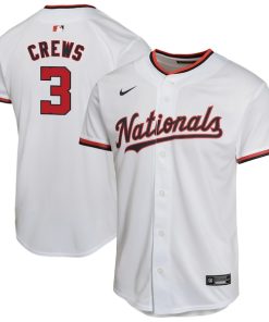 Dylan Crews Washington Nationals Nike Youth Alternate Game Player Jersey - White