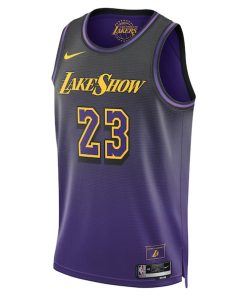 Alternative view of LeBron James Los Angeles Lakers Nike Unisex 2024/25 Swingman Player Jersey - City Edition - Purple