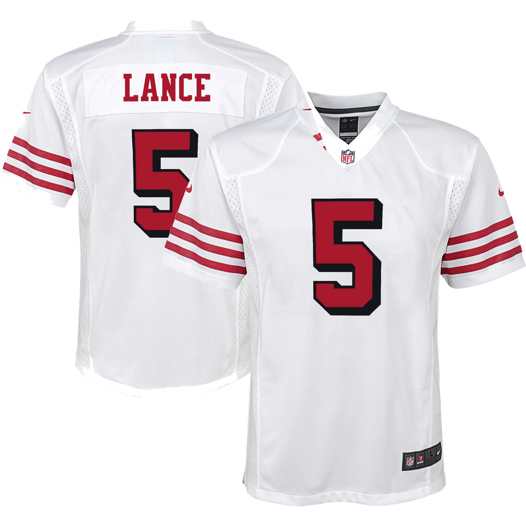Trey Lance San Francisco 49ers Nike Youth Game Jersey - Scarlet/White - Image 6
