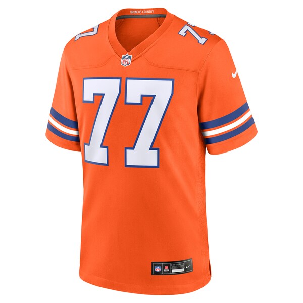 Quinn Meinerz Denver Broncos Nike Mile High Collection 1977 Throwback Player Game Jersey - Orange - Image 2