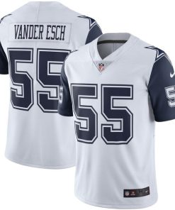 Leighton Vander Esch Nike Dallas Cowboys Color Rush Vapor Limited Jersey - White/Navy