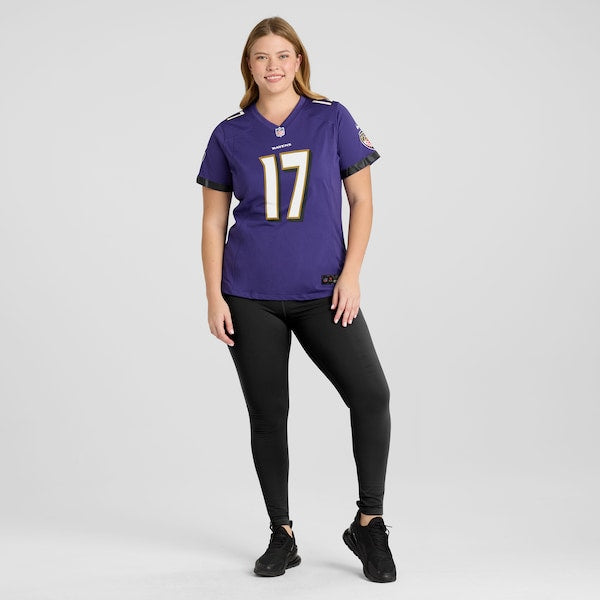 Josh Johnson Baltimore Ravens Nike Women's Game Jersey - Purple - Image 6