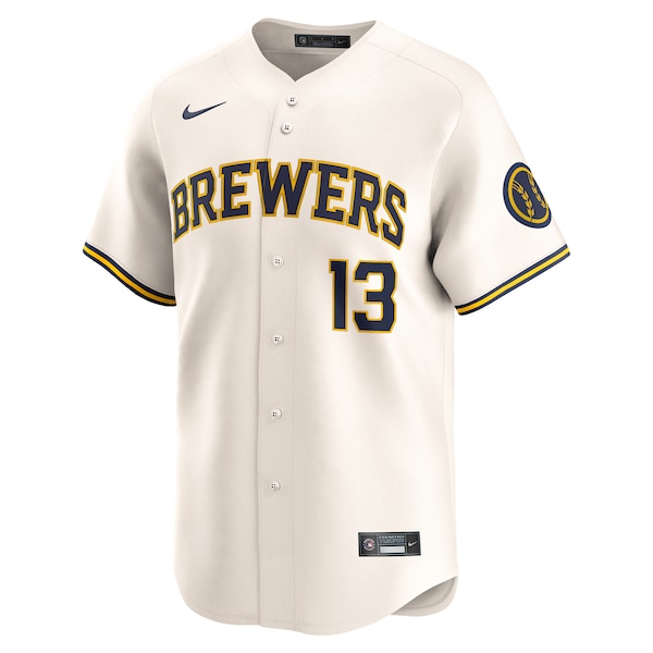 Eric Haase Milwaukee Brewers Nike Home Limited Player Jersey - Cream - Image 2