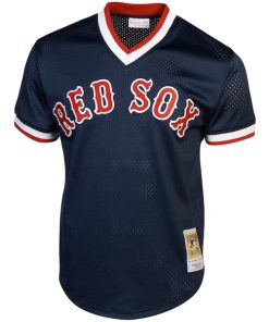Alternative view of Ted Williams Boston Red Sox Cooperstown Collection Big & Tall Mesh Batting Practice Jersey - Navy