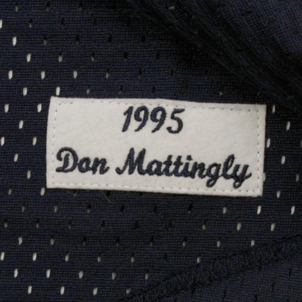 Don Mattingly New York Yankees 1995 Authentic Cooperstown Collection Mesh Batting Practice Jersey - Navy - Image 7