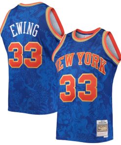 Patrick Ewing New York Knicks Hardwood Classics 1991/92 Lunar New Year Swingman Jersey - Blue
