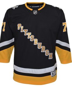 Alternative view of Evgeni Malkin Pittsburgh Penguins Youth 2021/22 Alternate Premier Player Jersey - Black