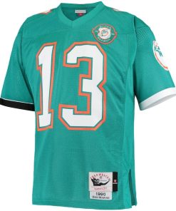 Alternative view of Dan Marino Miami Dolphins 1990 Authentic Throwback Retired Player Jersey - Aqua