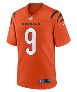 Alternative view of Joe Burrow Cincinnati Bengals Nike Alternate Game Jersey - Orange