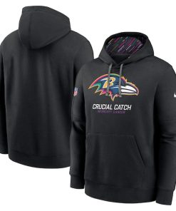 Baltimore Ravens Nike 2024 NFL Crucial Catch Club Pullover Hoodie - Black