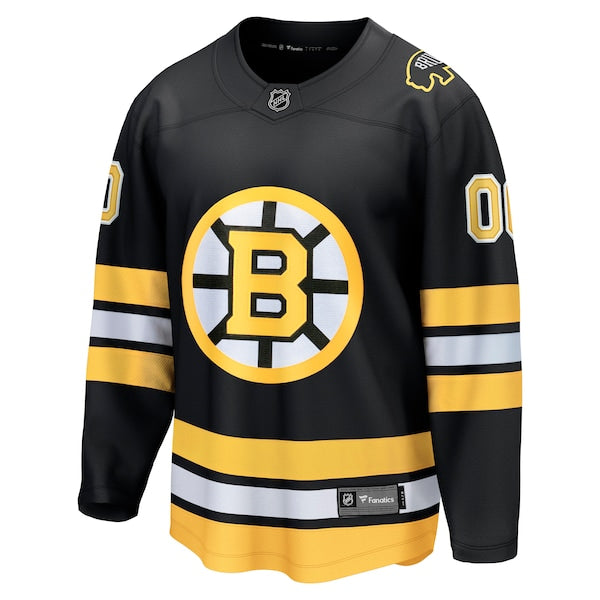 Boston Bruins Home Breakaway Custom Jersey - Black - Image 2