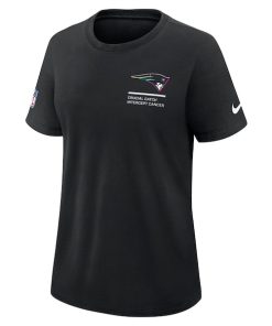 Alternative view of New England Patriots Nike Women's 2025 NFL Crucial Catch Tri-Blend Dri-FIT T-Shirt - Black