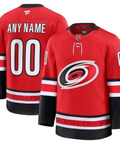Alternative view of Carolina Hurricanes  Alternate Premium Custom Jersey - Red/Black/White