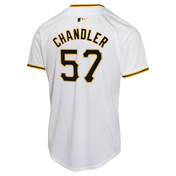 Bubba Chandler Pittsburgh Pirates Nike Youth Home Player Game Jersey - White - Image 3