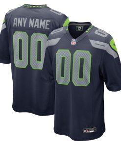 Seattle Seahawks Nike Custom Game Jersey - College Navy