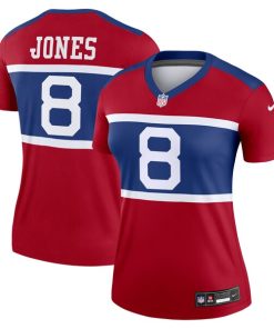 Daniel Jones New York Giants Nike Women's Alternate Legend Player Performance Top -  Red