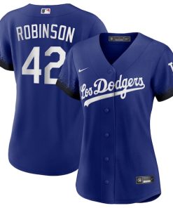 Jackie Robinson Los Angeles Dodgers Nike Women's City Connect Replica Player Jersey - Royal