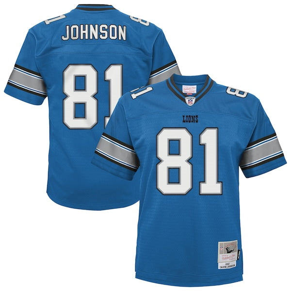 Calvin Johnson Detroit Lions Youth Legacy Replica Jersey - Blue